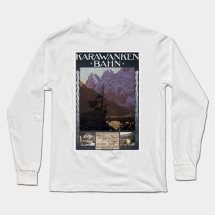 Karawankenbahn Austria Vintage Poster 1908 Long Sleeve T-Shirt